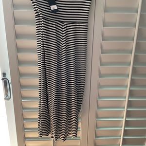 Cotton striped knotted front casual skirt